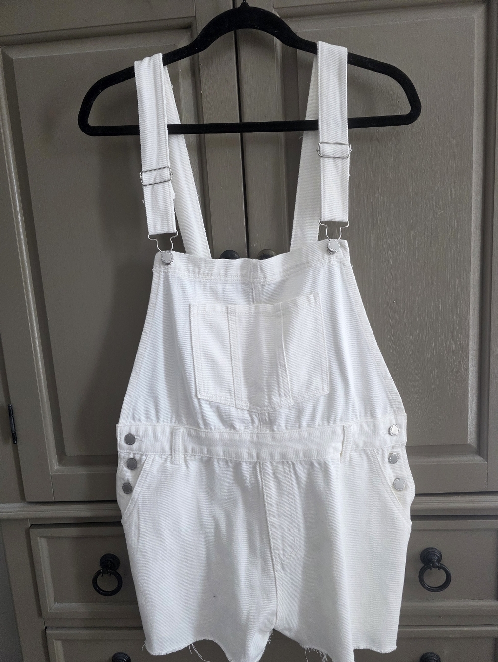 Pink Lilly Overall Shorts Raw Hem Size XL